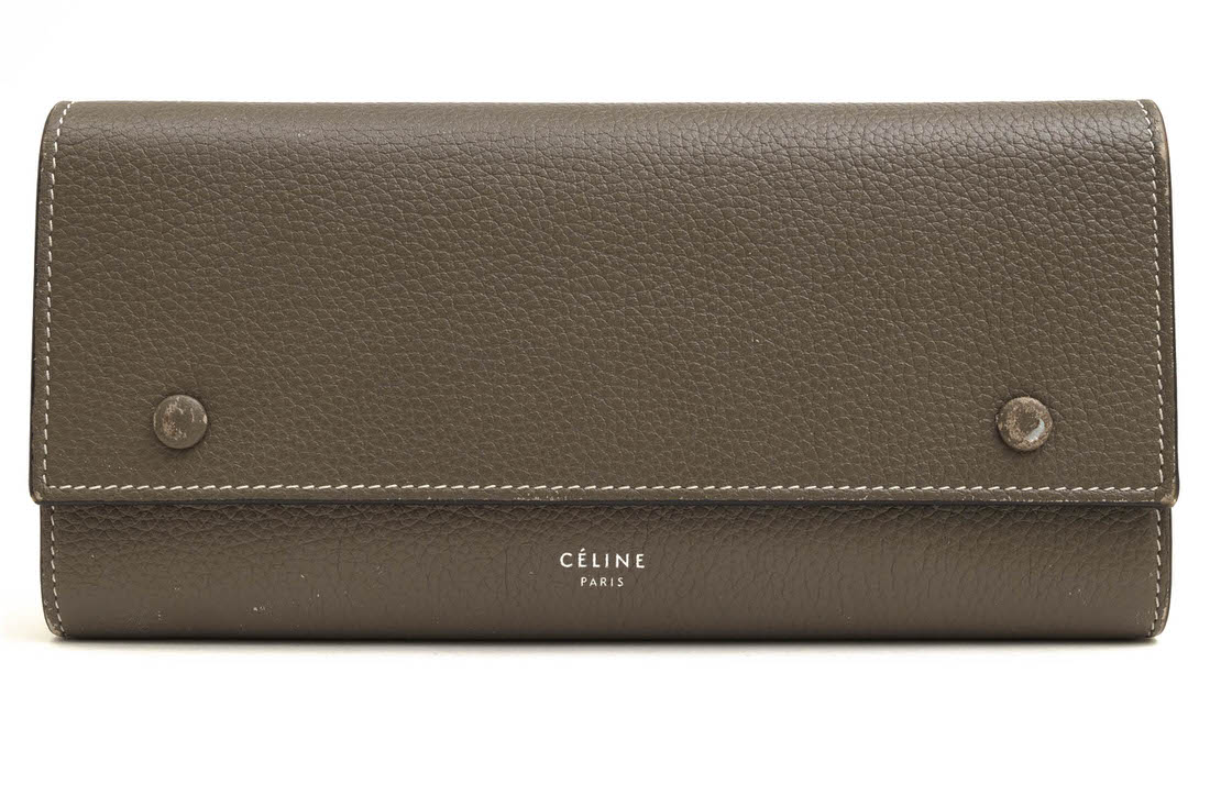 CELINE 101673 Large Flap Multifunction �顼�� �ե�å� �ե��󥯥���� / ���꡼�� �ե�å׼� ���� ������ ��˥��å��� �˽����� �������줢�� ���졼 ���� Ĺ���� ��ǥ�����