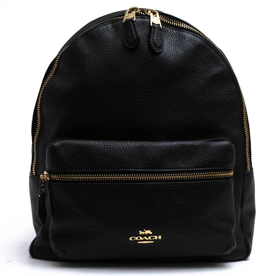 COACH F30550 Medium Charlie Backpack �ߥǥ����� ���㡼�꡼ �Хå��ѥå� / ������ �ڥ֥�ɥ쥶�� ���� ���ܳ� �����󥯥쥶�� �ǥ��ѥå� �֥�å� �� ���å� ��ǥ�����