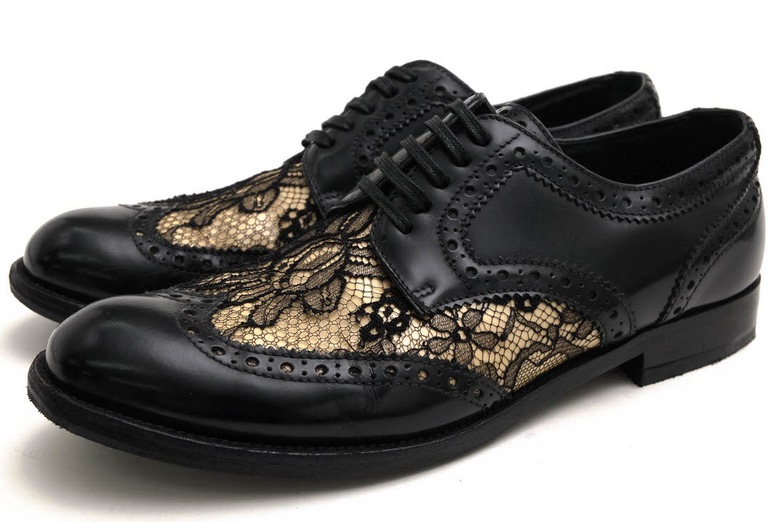 DOLCE��GABBANA / �ɥ륬�� ���å����ե����ɥ��塼�� ���� ������ �ޥ˥å��� �����ƥ��졼�� �����󥰥��å� �֥�å� �� �ӥ��ͥ����塼�� ��ǥ�����