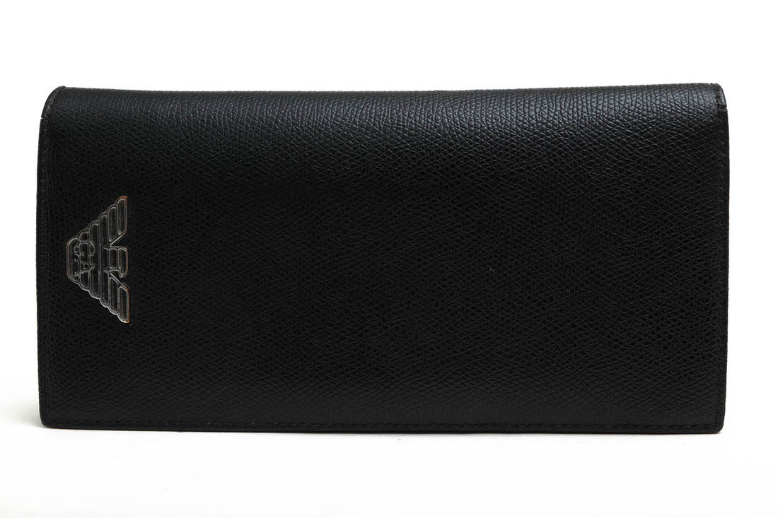 EMPORIO ARMANI Y4R170 YLA0E PORTA YEN BUSINESS PVC / ����ޡ��� ����������� ���ܳ� �����󥯥쥶�� �֥�å� �� Ĺ���� ���