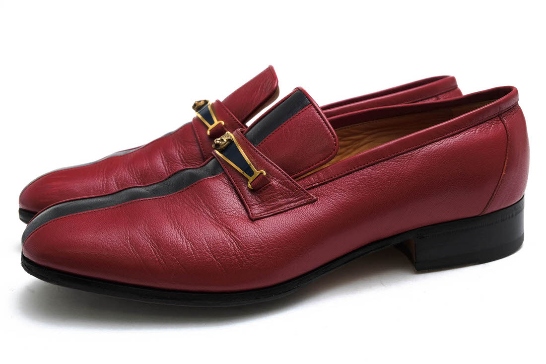 GUCCI 510104 Goatskin Feline Ginger Loafer / ���å� ���ӳ� �����ȥ����� �쥶�������� �ޥå�����ˡ ��å� �� ����åݥ� ���