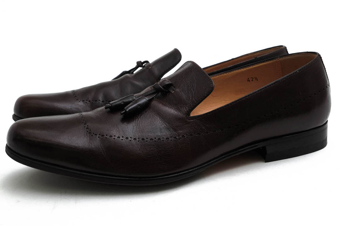 LOEWE / ロエベ カーフ グレイン型押し牛革 シボ革 シュリンクレザー