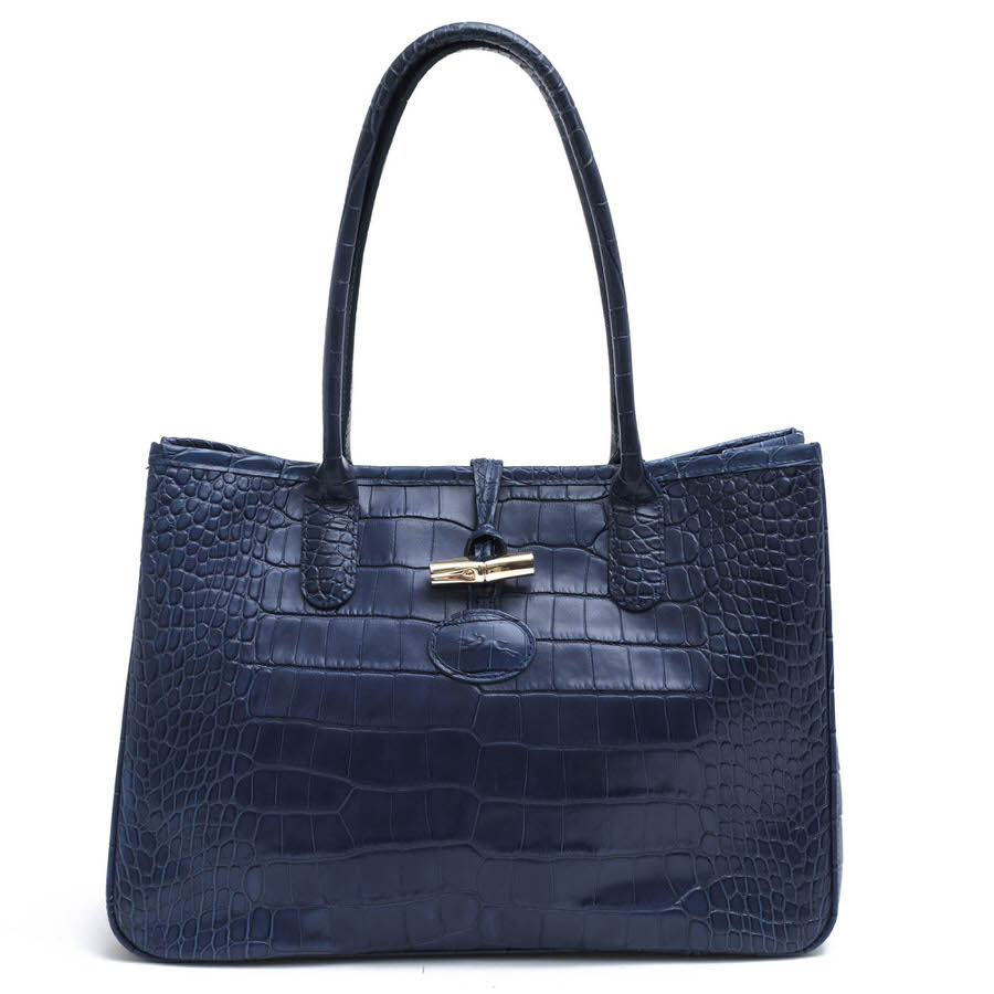 Longchamp / ロンシャン 牛革 2WAY ショルダーバッグ ネイビー