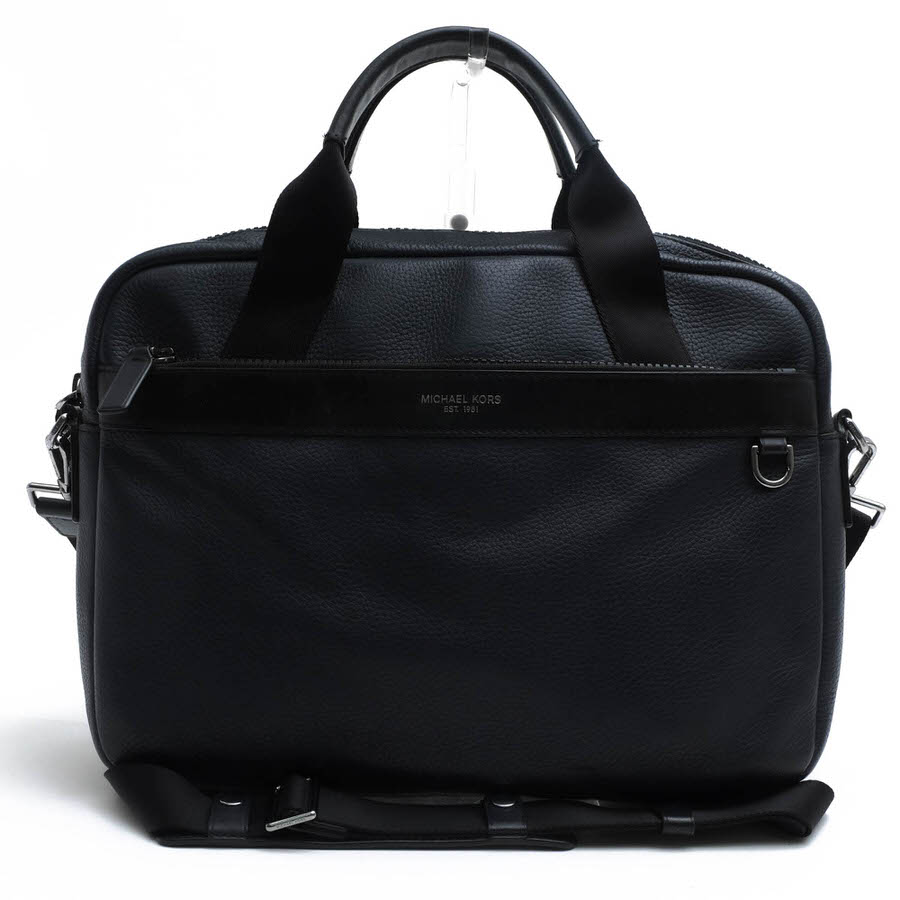 Michael Kors Greyson Slim Leather Briefcase ���쥤���� / �ޥ����륳���� A4��������Ǽ�� �ڥ֥�ɥ쥶�� ���� �Ρ���PC��Ǽ�� 2WAY ���������Хå� �ͥ��ӡ� �� �ӥ��ͥ��Хå� ���