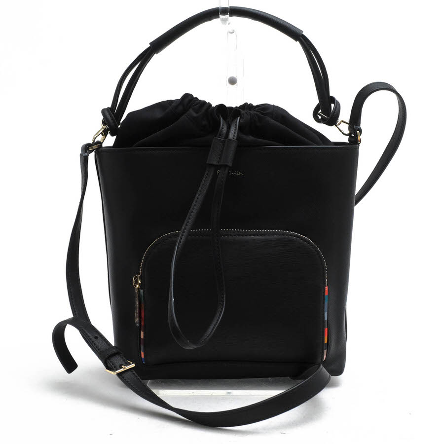 Paul Smith APW392 �����ϥ��饤�� / �ݡ��륹�ߥ� �Х��åȥХå� ���� 2WAY ���������Хå� �֥�å� �� ���������Хå� ��ǥ�����