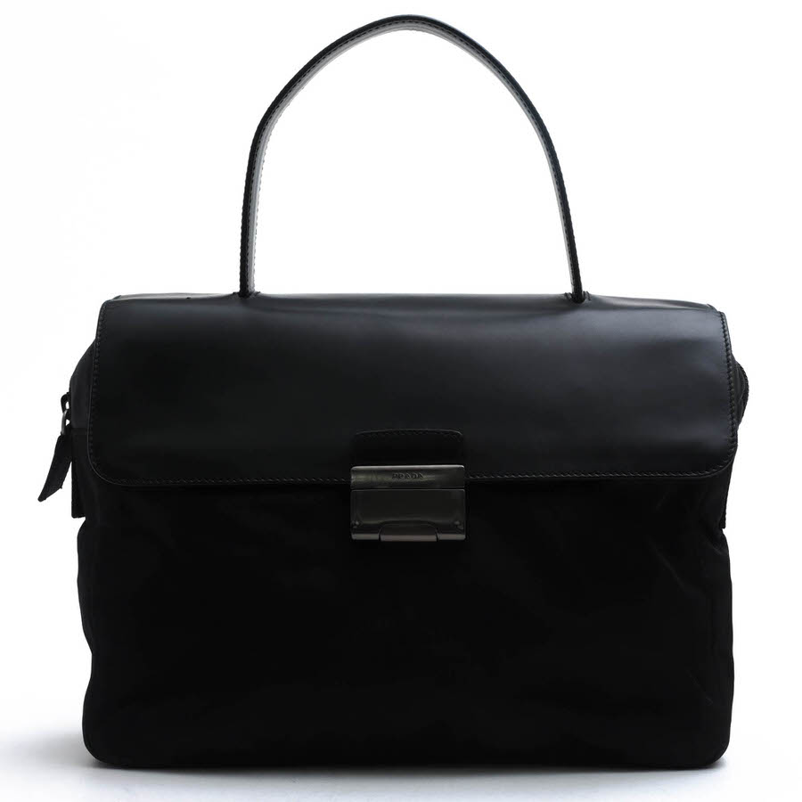 PRADA B7496 BORSA IN TESSUTO PELLE / ץ ˥󥿼ҥʥ  եޥХå  ֥å  ϥɥХå ǥ