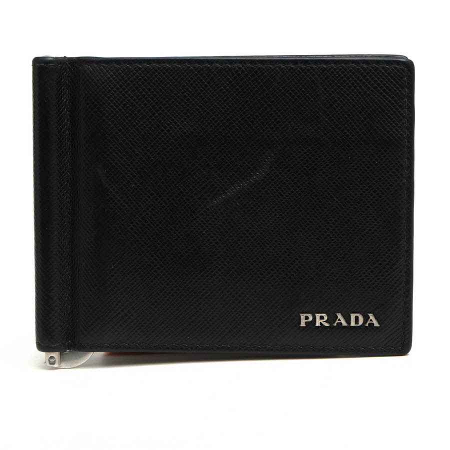 PRADA 2MN077 SAFFIANO BICOLO / �ץ�� �ޥ͡�����å� ���ե������� ���� ����ޤ� �֥�å� �� ���� ���