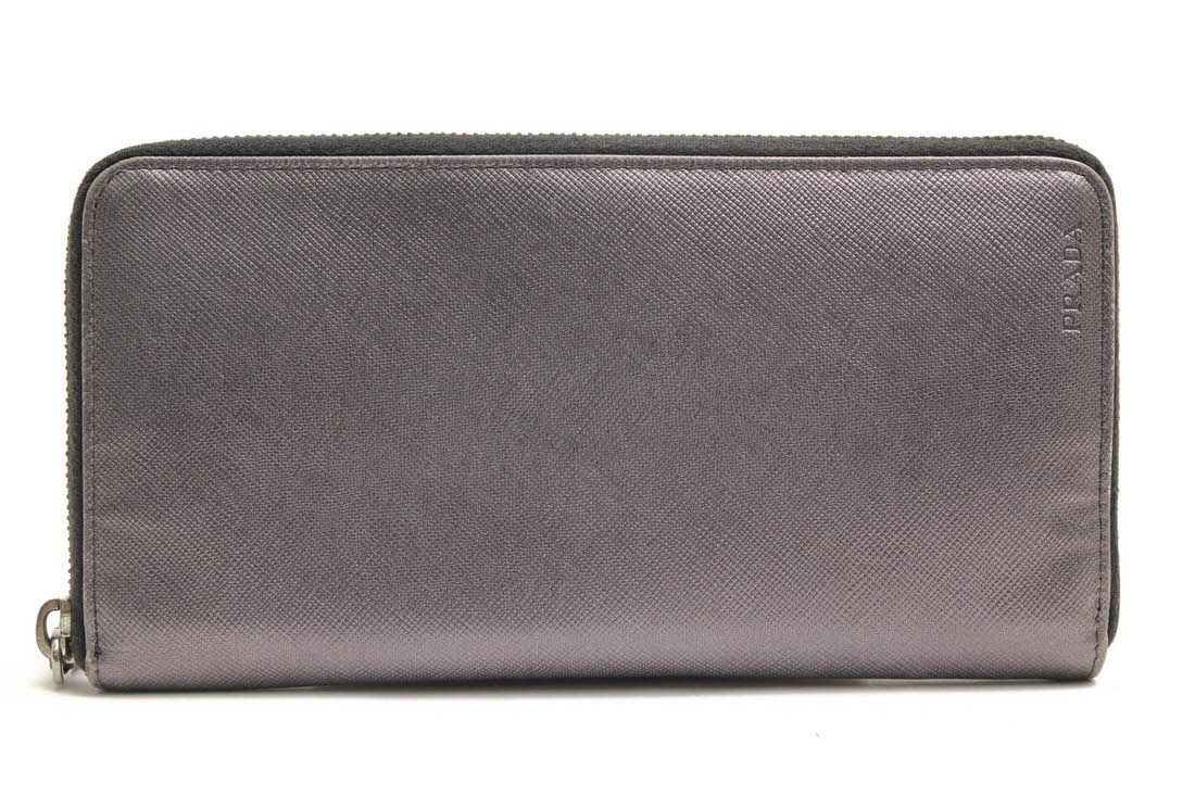 PRADA 2M1264 SAFIANO / �ץ�� ���ե������� ���� �������줢�� ��˥��å��� �˽����� �饦��ɥ��å� �饦��ɥե����ʡ� ����С� �� Ĺ���� ���