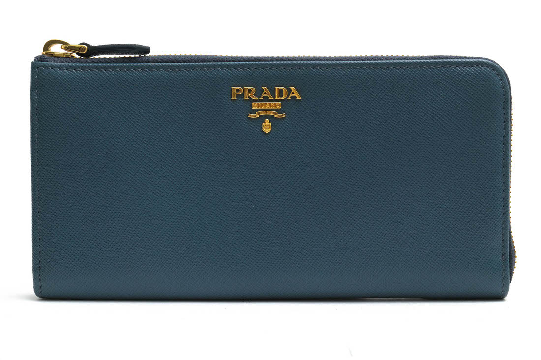PRADA 1M1183 SAFIANO / �ץ�� ������ɥ��� ���ե������� ���� �������줢�� ��˥��å��� �˽����� L���ե����ʡ� �饤�ȥ֥롼 �忧 Ĺ���� ���
