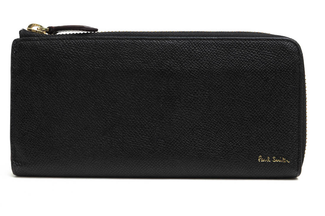 Paul Smith 873106 P416 COLOR FLASH LONG ZIP WALLET ���顼�ե�å��� / �ݡ��륹�ߥ� ���� ���쥤�󷿲��� �������줢�� L���ե����ʡ� �֥�å� �� Ĺ���� ���