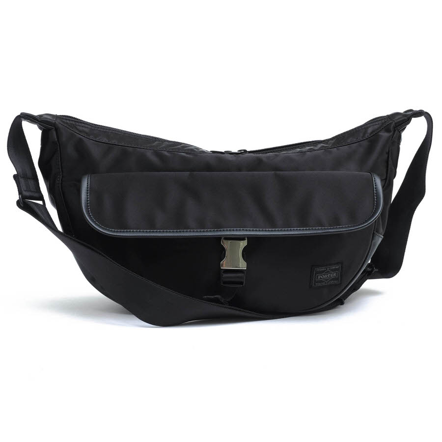 PORTER 383-07468 STORM SHOULDER BAG ���ȡ��� / �ݡ����� ���ĥ��Х� �ե�å׼� SAC'S BAR ���å����С���Ʊ��ȯ �ʥ�����ĥ��� PVC�ù� �ܥǥ��Хå� �֥�å� �� ���������Хå� ���