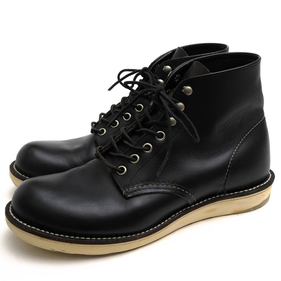 RED WING 8165 Classic Work 6inch Round Toe ���饷�å���� / ��åɥ����� IRISH SETTER ������å��奻�å��� Black Chrome Leather �֥�å���������쥶�� ���� �ץ졼��ȥ� ���åɥ��䡼���������ˡ ���� �֥�å� �� ����֡��� ���