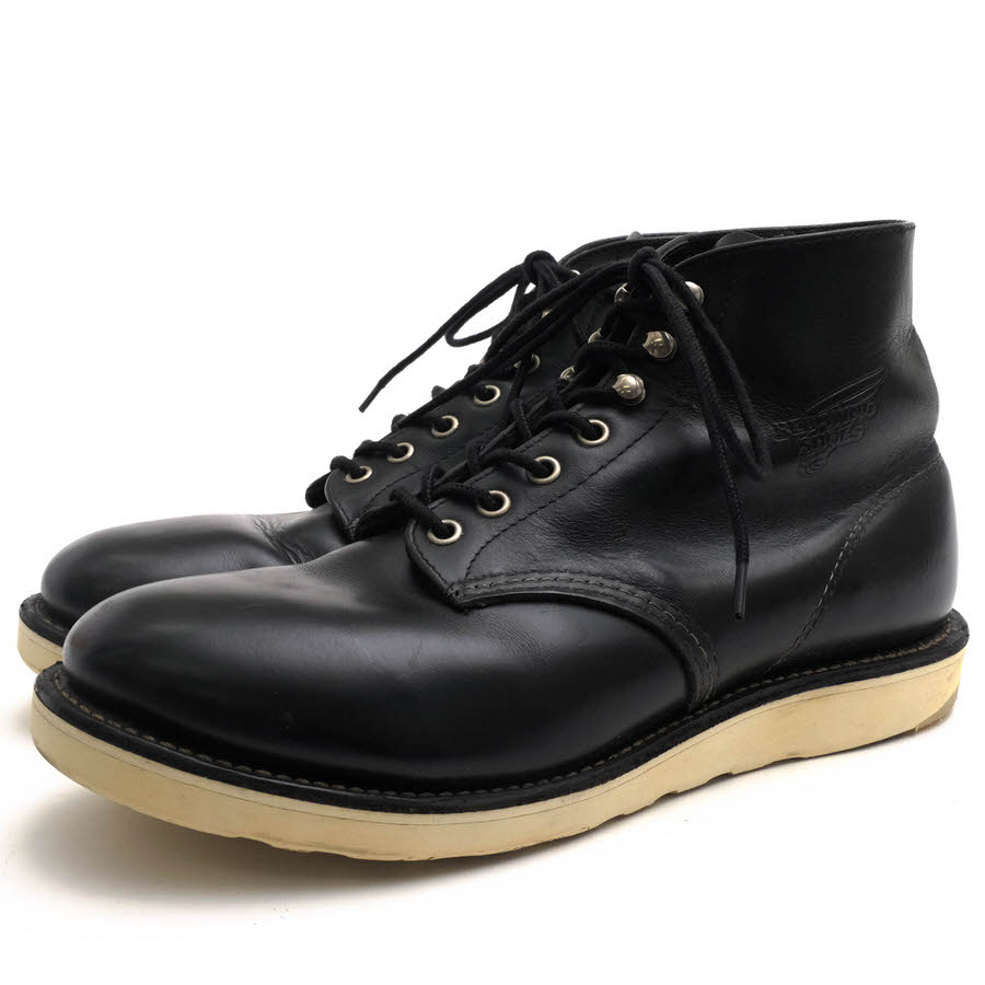 RED WING 8165 Classic Work 6inch Round Toe ���饷�å���� / ��åɥ����� IRISH SETTER ������å��奻�å��� Black Chrome Leather �֥�å���������쥶�� ���� �ץ졼��ȥ� ���åɥ��䡼���������ˡ ���� �֥�å� �� ����֡��� ���