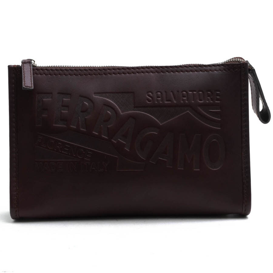 Salvatore Ferragamo DS-24 7207 / フェラガモ ロゴ型押し 牛革 カーフ