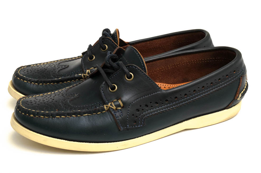 Thom Browne WINGTIP DECK SHOE IN NAVY CALF / �ȥ� �֥饦�� 2013SS ���� �����󥰥��å� ����åݥ� �ͥ��ӡ� �� �ǥå����塼�� ���