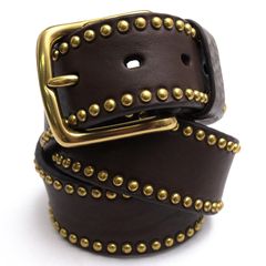 J��M DAVIDSON SIDE STUDS BELT 38MM / J��M�ǥ����åɥ��� �����ե쥶�� ���� �����å� �������֥饦�� �Ǥ��� �٥�� ���