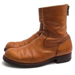 AKM G021-COW002 back zip boots italian cow leather TRAPPER / ������������ �٥��ӡ������� ���� �ץ졼��ȥ� �֥饦�� �� �Хå����åץ֡��� ���
