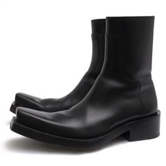 BALENCIAGA 745530 WBDO0 1000 Santiago Bootie / �Х�󥷥��� �ޥåȥ����ե�����쥶�� ���� �֥�å� �� �����ɥ��åץ֡��� ���