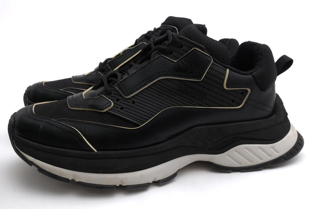 Berluti S4781-007 Gravity logo-print leather and rubber trainers