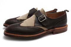 BLACK FLEECE 55038026 CANVAS&LEATHER WINGTIP MONK STRAP / �֥�å��ե꡼�� �֥�å����֥饶���� BY Brooks Brothers �֥�å����֥饶���� ��󥯥��ȥ�å� �����󥰥��å� ���åɥ��䡼���������ˡ �������֥饦�� �Ǥ��� �ӥ��ͥ����塼�� ���