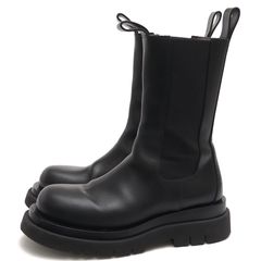 BOTTEGA VENETA 592045 VIFH0 Lug boots in calfskin �饰�֡��� / �ܥåƥ������ͥ� �饰������ �����ե쥶�� ���� ����åݥ� �֥�å� �� �����ɥ����֡��� ��ǥ�����