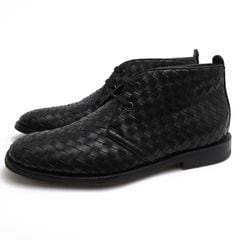 BOTTEGA VENETA / �ܥåƥ������ͥ� �����ե쥶�� ���� ��å��塦����ȥ���㡼�� �쥶�������� �֥�å� �� ����å��֡��� ���