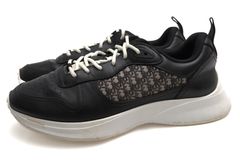 Christian Dior 3SN299ZIR96544 B25 RUNNER DO JACQUARD CALF / ���ꥹ�����ǥ������� �ǥ������륪�֥꡼���� �����ե쥶�� ���� �֥�å� �� �������åȥ��ˡ����� ���