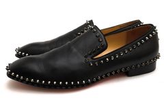 Christian Louboutin 3150601 CASANOPUMP FLAT CALF P/GG / ���ꥹ����� ��֥��� �����ե쥶�� ���� ����åݥ� �쥶�������� �����å� �֥�å� �� ����åݥ� ���