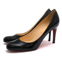 Christian Louboutin 3080263 SIMPLE PUMP 85 PATENT CALF / ���ꥹ����� ��֥��� �������ɥȥ� ���� ������ �ץ졼��ȥ� �ϥ��ҡ��� ���� �֥�å� �� �ѥ�ץ� ��ǥ�����