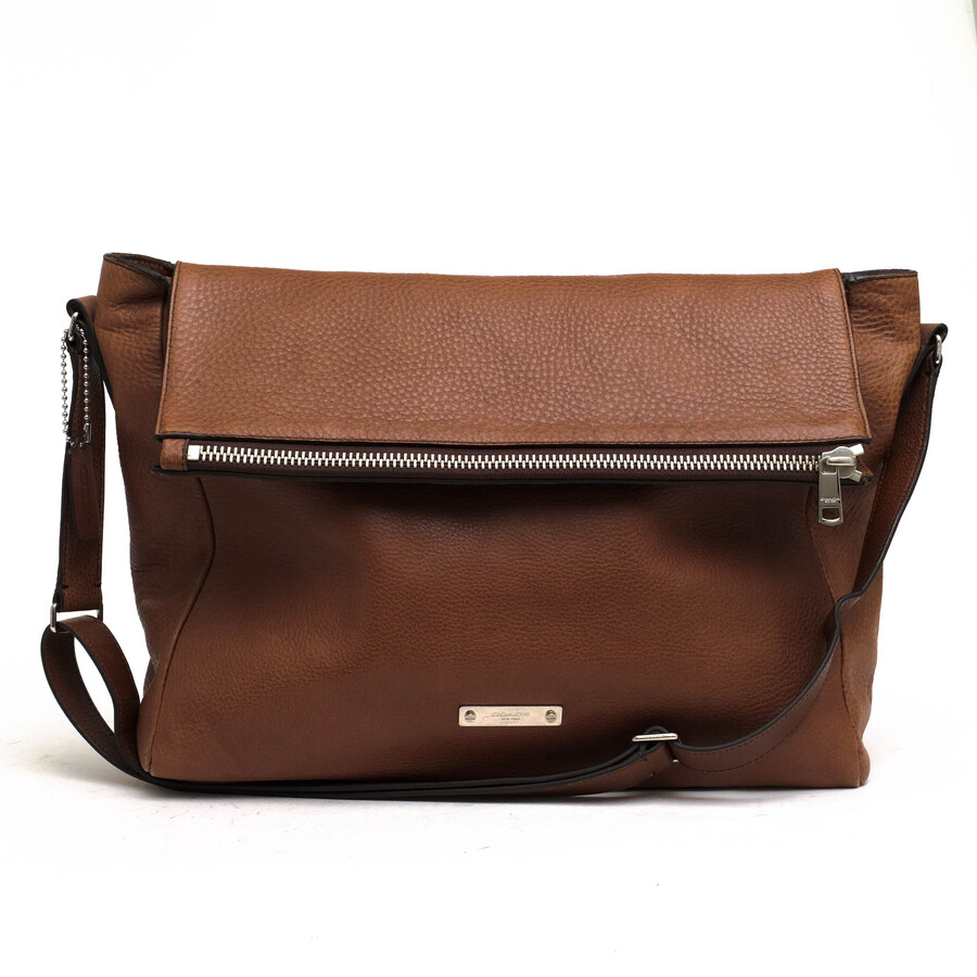 コーチCOACHトンプソン レザーメッセンジャーショルダーバッグ シボ革ブラウン COACH 71236 Thompson Zip Top Messenger in Leather トンプソン