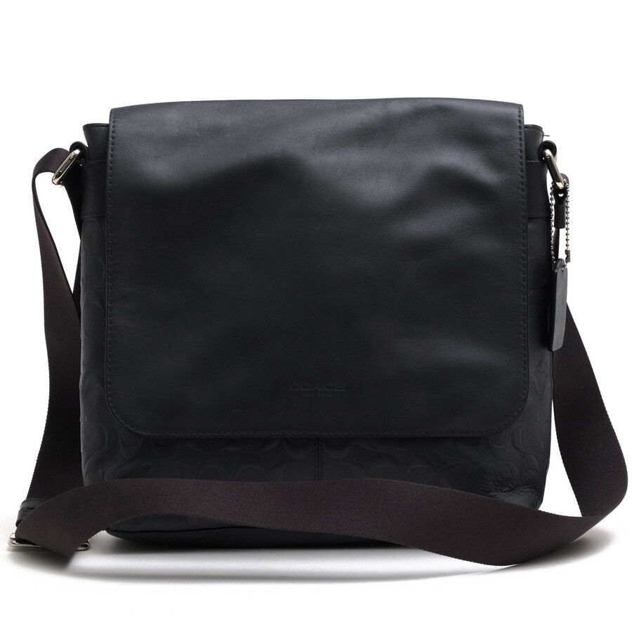 コーチ　F72220 メッセンジャーバック　エンボス　シグネチャー　レザー　黒 COACH F72220 CHARLES SMALL MESSENGER IN SIGNATURE チャールズ