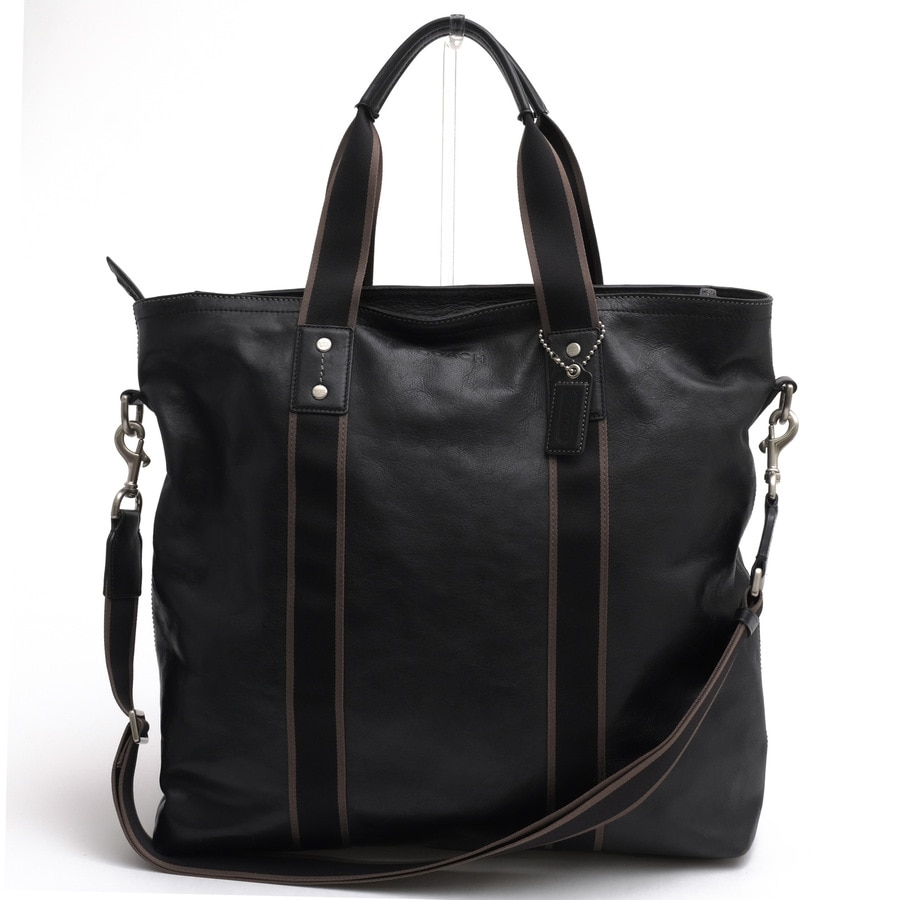 00s 限定 COACH シグネチャートート ベロアレザー 特別仕様 職人手仕事 COACH F70560 Heritage Web Leather Utility Tote ヘリテージ ウェブ