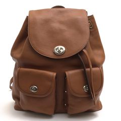 COACH 35303 TURNLOCK TIE RUCKSACK IN REFINED PEBBLE LEATHER ��������å� ���� / ������ �ɥ������ȥ�󥰳��� �ڥ֥�ɥ쥶�� ���� ���ܳ� �����󥯥쥶�� �֥饦�� �� ���å� ��ǥ�����