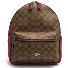 COACH F32200 Medium Charlie Backpack In Signature Canvas �ߥǥ����� ���㡼�꡼ �Хå��ѥå� / ������ �����ͥ��㡼�� �����˥��㡼�����ƥåɥ����Х� ��ե�����ɥ����ե쥶�� ���� �ǥ��ѥå� �ԥ� ���å� ��ǥ�����
