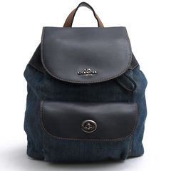COACH F57547 Mini Billie Backpack In Denim And Leather �ߥ� �ӥ꡼ �Хå��ѥå� / ������ �������� �ǥ˥� �ǥ��ѥå� �֥롼 �� ���å� ��ǥ�����