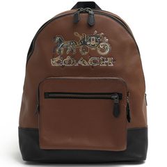 COACH F76890 West Backpack With Chelsea Animation �������ȥХå��ѥå� �����륷�����˥᡼����� / ������ �ۡ����������å� Chelsea Champlain �����륷�� �����ץ졼�� �ڥ֥�ɥ쥶�� ���� ���ܳ� �����󥯥쥶�� �ǥ��ѥå� �֥饦�� �� ���å�  