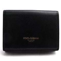 DOLCE＆GABBANA BC2648 / ドルガバ ロゴプレート 牛革 カーフ ブラック