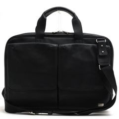 Dunhill QB6040A Avorities Leather Single Zip Document Case ���ܥ�ƥ����� / ����ҥ� A4��������Ǽ�� �ե륰�쥤��쥶�� ���� 2WAY ���������Хå� ���ܳ� �����󥯥쥶�� �֥�å� �� �ӥ��ͥ��Хå� ���