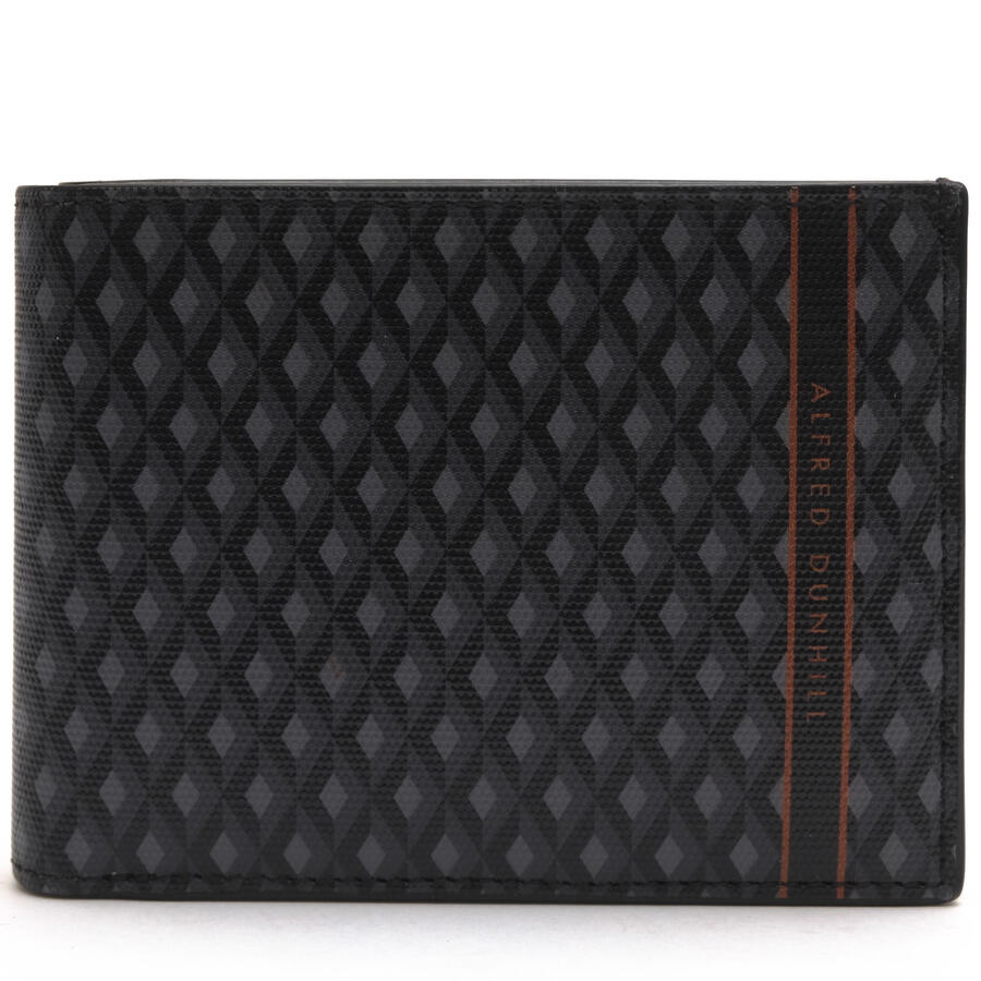ダンヒル／Dunhill 財布 ウォレット メンズ 男性 男性用 PVC レザー 革 ブラック 黒  19R2320CC030R Engine Turn Luggage Canvas 4CC Billfold & Coin Purse エンジンターン ラゲッジキャンバス 4CC ウォレット 小銭入れあり 二つ折り Dunhill 19R2320CC030R Engine Turn Luggage Canvas 4CC Billfold