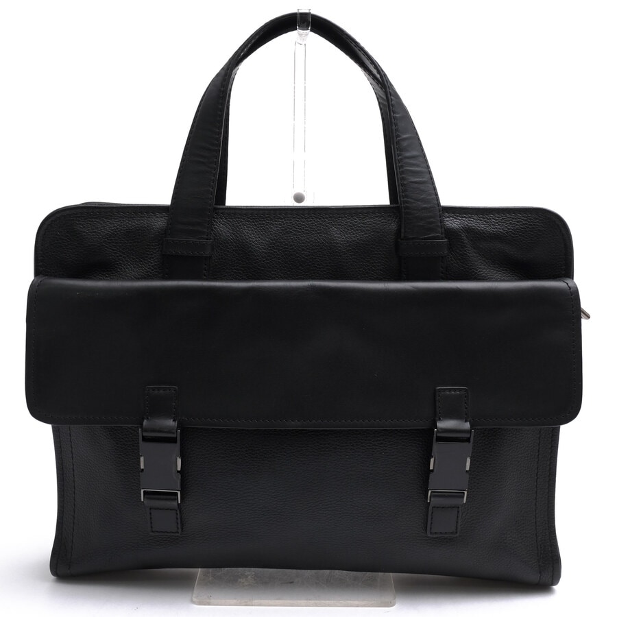 【鍵付き】Ermenegildo Zegna　ビジネスバック　レザー　A4　黒 Ermenegildo Zegna / ゼニア A4サイズ収納可 Z Zegna 牛革 シボ革