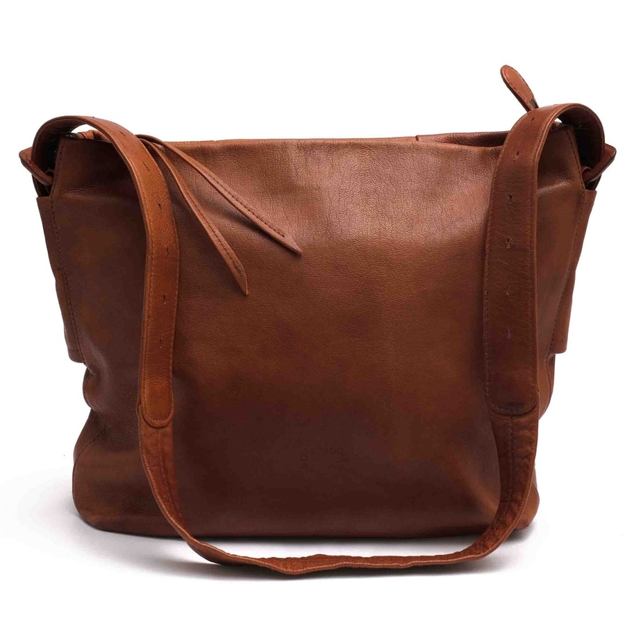 レディース genten ショルダーバッグ 2way ブラウン レザー A4