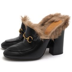 GUCCI 435516 GG Princetown Leather Mules �ץ�󥹥����� / ���å� �ߥ塼�� �һ��ӳ� ���󥬥롼�ե��� �ϥ��ҡ��� �ե��� ���� �֥�å� �� �ѥ�ץ� ��ǥ�����
