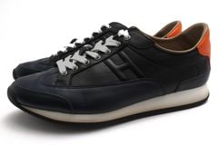 HERMES Goal low trainers / ����᥹ H���� �����ե쥶�� ���� ���� �֥�å� �� �������åȥ��ˡ����� ���