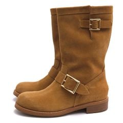 Jimmy Choo 114YEN Biker Boot / ���ߡ����奦 �Х������֡��� ���� ���� �֥饦�� �� ���󥸥˥��֡��� ��ǥ�����