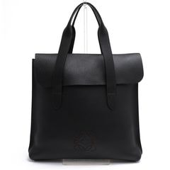 LOEWE / ロエベ A4サイズ収納可 グレイン型押しカーフ 牛革 ブラック