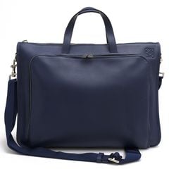 LOEWE / ロエベ A4サイズ収納可 グレイン型押しカーフ 牛革 ブラック