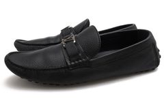 Louis Vuitton ND 0230 Hockenheim Moccasin �ۥå���ϥ��� / �����ȥ� LV���˥������ �����ե쥶�� ���� �⥫���� ���ܳ� �����󥯥쥶�� �֥�å� �� �ɥ饤�ӥ󥰥��塼�� ���