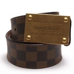 Louis Vuitton M6810U LV Damier Santur Inventour Belt ������塼�� ���������ȥ����� / �����ȥ� ���ߥ������Х� �����ե쥶�� ���� �������֥饦�� �Ǥ��� �٥�� ���