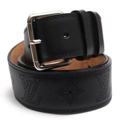Louis Vuitton M6931 Santule Perforated Belt ����ȥ����� / �����ȥ� �ޥҥ� ��Υ���� �����ե쥶�� ���� �֥�å� �� �٥�� ���