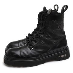 Louis Vuitton 1AANTC LV Ranger Boot ��󥸥㡼�֡��� / �����ȥ� ��Υ����ǥ˥� ���졼���ɥ����ե쥶�� ���� ��Υ���� �ǥ˥� �ǥ˥� �֥�å� �� ����֡��� ���